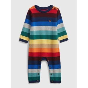 GAP Baby Cotton Happy Stripe One-Piece sweater romper Size 0-3M